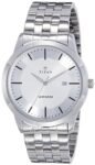 Titan Workwear Men’s Designer Dress Watch | Quartz, Water Resistant, Stainless Steel or Leather Band