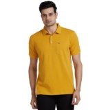 Park Avenue Men’s Slim Fit Pure Cotton Solid Pattern Polo Collar Half Sleeve Casual T-Shirt
