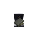 Eagle Crest Kolt Olive Green/Light Grey Leather Wallet for Men