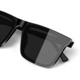 Black Jones Retro Style Trendy Rectangluler Non-Polarized Sunglasses for Men Vintage 90’s Square Shades Thick Frame Pack Of 1, Medium