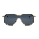 QUE Metal Aviator by Shikhar Dhawan | (Size: Small) | Unique Classic Designer Metal Sunglasses with Polarized Polycarbonate Lens | UV400 100% UV Protection & Scratch-Resistant for Men