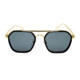 QUE Metal Club by Shikhar Dhawan | (Size: Medium) | Unique and Sleek Designer Metal Sunglasses with Polycarbonate Lenses | UV400 with 100% UV Protection for Men