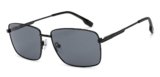 John Jacobs | Black – Grey | Full Rim Rectangular Stylish & Premium Polarized Sunglasses | Polarized and 100% UV Protected | Men & Women | Extra Wide | JJ S15862