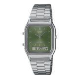 Casio Vintage AQ-230A-3AMQYDF Analog-Digital Green Dial Unisex (AD278)