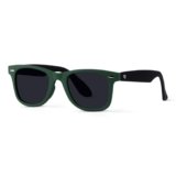 Woggles | Full Rim Wayfarers Branded Latest and Stylish Sunglasses | Polarized and 100% UV Protected | Men & Women |Medium |Lens: Black, Frame: Green