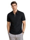 Leriya Fashion Men’s Polo-Neck with Zip Closure Type T-Shirt || Half Sleeves Casual T-Shirt for Men || Ragular Wear Classic T-Shirt || Men’s Regular Fit Polo-Neck T-Shirt.