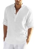 Zombom Men’s Cotton Blend Full Sleeve Straight Kurta Designed for Elegant Ethnic Wear, Daily Comfort, or Festive Gatherings