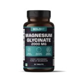 Boldfit Magnesium Glycinate Supplement High Absorption Magnesium Supplements 2000mg Per Serving for Bone & Muscle Health Provides Quality Sleep & Stress Relief – 60 Veg Tablets