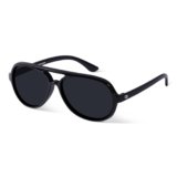 Woggles | Full Rim Aviator Branded Latest and Stylish Sunglasses | Polarized and 100% UV Protected | Men & Women |Medium |Lens: Black, Frame: Black