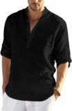 Bellstone Men’s Cotton Blend Solid Regular Shirt
