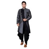 Amzira Men’s Ethnic Wear Black Traditional Indo Western Kurta Pyjama Set