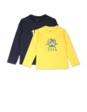 U.S. POLO ASSN. Boy’s Cotton Regular Fit Crew Neck Brand Print T-Shirt – Pack of 2