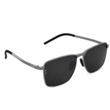 Eyewearlabs OKNO | Polarized Full Rim Alloy Square Branded Stylish Sunglasses For Men & Women | 100% UV Protection Shades | Cricket Sports Cycling Driving | Black Lens | Medium | Surfer