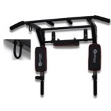 HASHTAG FITNESS Wall mount pull up bar, 3 in 1, dips station, home gym equipments, height increasing equipments for men,kids and women (Black)
