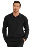 NORTHWIND Men’s Cotton Full Sleeve Collar Polo Sweater for Men, Rib Knitted Winter Sweater