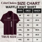 ColorChakra Mens Waffle Knit Polo Tshirt Collar Knitted Shirt for Men M to 3XL