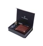 WildHorn Leather Wallet, Keychain & Pen Combo I Gift Hamper For Men (Crackle), Assorted