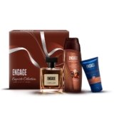 Engage Gift Set- Exquisite Collection Luxury Grooming Kit Gifts for Men, Eau De Parfum 100ml, Body Wash Shower Gel 250ml,Face Wash 100ml, Pack of 3, Birthday, Anniversary Gifts by ITC, Gift Set, Large
