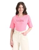 U.S. POLO ASSN. Women’s Cotton Cutwork Regular Fit T-Shirt