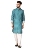 OM SAI LATEST CREATION Men’s Kurta || Ethnic Print Kurta for Perfect Ethnic Look || Stand Collar & Cuff Long Sleeve Kurta for Men || Casual Printed Long Kurta for Men.