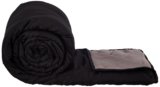 Amazon Brand – Solimo Microfibre Reversible Double Bed Comforter/Quilt/AC Blanket| Double|Black and Grey|220 GSM | TC – 80