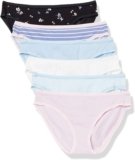 Amazon Essentials Women’s Cotton Bikini Brief Underwear (Available in Plus Size), Pack of 6