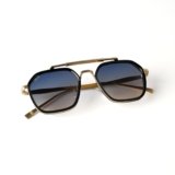 QUE Metal Club by Shikhar Dhawan | (Size: Medium) | Unique and Sleek Designer Metal Sunglasses with Polycarbonate Lenses | UV400 with 100% UV Protection for Men