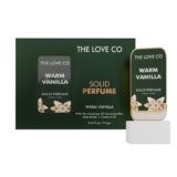 THE LOVE CO. Warm Vanilla Solid Perfume for Men & Women | Long-Lasting Sweet & Woody Fragrance Balm | Alcohol-Free, Travel-Friendly, Pocket Perfume Stick | Luxury Scent – 12gm