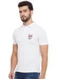 RELANE Men Embroidered Polo Neck Half Sleeve T shirt-L07POLO116-Seagreen