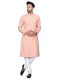 LATEST CHIKAN Men’s Cotton Regular Striped Knee Lenght Kurta Full Sleeves – Casual Ethnic Wear