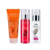 Jovees Herbal Normal Skin Routine Papaya Face Wash 120ml & Rose Toner 100ml and White Water Lily Lotion 100ml (Set of 3)