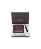 WildHorn Gift Hamper for Men I RFID Protected Leather Wallet, Keychain & Pen Combo Gift Set I Gift for Friend, Boyfriend,Husband,Father, Son etc (Brown M)