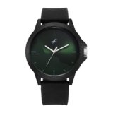 Fastrack Tees Wanderlust Quartz Analog Green Dial Silicone Strap Watch for Unisex-38024PP73W/NT38024PP73W