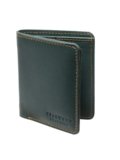 TEAKWOOD LEATHERS Men’s Genuine Leather RFID Protected Two Fold Slim Wallet (Green)