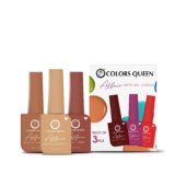 COLORS QUEEN Affair Matte Nail Paint Set Of 3-04 Rusty Cinemon, 09 Ginger Bread & 61 Rose Wood | Semi Matte Finish Nail Kit | Highly Pigmented & Long Lasting Enamel 13Ml Each