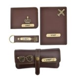 YOUR GIFT STUDIO Customized Leather Mens Wallet Gift Hamper Set | Gift for Man| Return Gifts for Birthday |Gifts for Man|Personalised Gifts for Men|Rakhi Raksha bandhan Gift for Brother (Brown)
