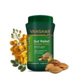Vansaar Gut Relief (Sugar free) – 200g | Stomach cleanser for Constipation, Gas & Bloating| Enriched With Isabgol, Haritaki & 6 other ayurvedic herbs| Non-Habit forming, Overnight Relief