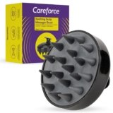 Careforce – The Force Behind Your Health Scalp Massager For Hair Growth Shampoo Scrub Hair Massager Soft Silicone Head Massager Scalp Scrubber Exfoliator,Anti-Dandruff Hair Scalp Massager Brush- Black