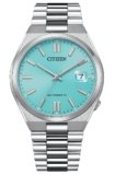 CITIZEN Mens Stainless Steel Automatic Gents Blue Dial Analog Watch – Tsuyosa Collection – Nj0151-88M, Band Color: Silver