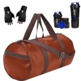 Combo Gym Bag Combo for Men Gym Bag with Spider Bottle, Gloves Gym kit for Men and Women Gym Bag & Fitness Kit & Gym Bag (BLK)