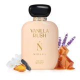 Nisara Vanilla Rush Perfume For Women 100 ml | Girl Long Lasting Eau De Parfum | Ambery Vanilla Fragrance| Orchid, White Floral, Caramel,Amber, Musk Wood, Patchouli | EDP Scent spray for Women | Premium Perfume For Her