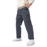 Urbano Fashion Men’s Loose Baggy Fit Cargo Jeans with 6 Pockets Non-Stretchable