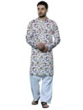 GRECIILOOKS Cotton Solid Regular Pajama Stylish Pyjama Set Embroidery Sequin Kurta for Men