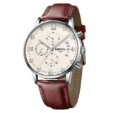 NIBOSI Watch for Men Fashion Business Men Watches Ultra-Thin Waterproof Chronograph Quartz Watches with Stainless Steel Band