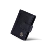 HAMMONDS FLYCATCHER Genuine Leather Card Holder Wallet for Man & Women, RFID Protected ATM/Credit Card Holder Wallet for Men with 18 Slots, Gift for Men, Father, Husband, Boyfriend – Black