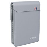 rts New Imported RFID Protected 9 Slot Vertical Genuine PU Leather Credit Debit ATM Business Card Holder Wallet Protector with Zipper Case Money Coin Purse for Men,Women, Festive Gifting Valentines