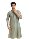 DIWAS BY MANYAVAR Men’s Art Silk Self Design Kurta (1pc)
