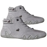 Zixer Men’s Italian Light Weight Platform Fashion Sued Leather Sneakers Boots for Men| Sports, Casual Shoes for Mens | Ankle Lace-Up Footwear for Men or Boys