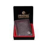 HAMMONDS FLYCATCHER Wallet for Men Leather Original, Mens Wallet, Leather Wallets for Men Stylish, Bi-Fold Wallets for Man, 3 Card Slots, 2 ID Slots, Coin Pocket, Gift for Mens – Croc Brown