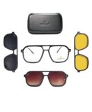 HASHTAG EYEWEAR Stylish Magnetic Clip-On Sunglasses for Men and Women | Polarized UV Protection | Detachable Eyewear | Anti-Glare Clip On for Driving | Fashionable Shades